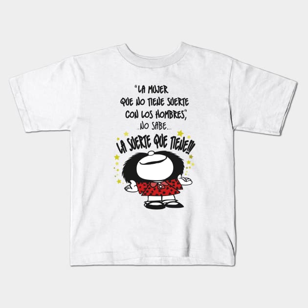 La mujer que no tiene suerte... Kids T-Shirt by ChicaRika